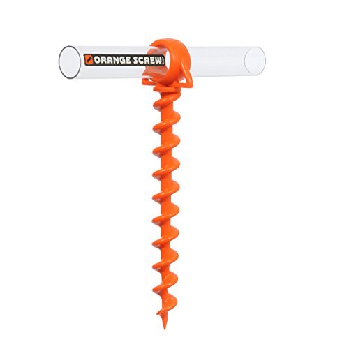 Orange Screw: The Ultimate Ground Anchor | Large 2 Pack Tent Stakes | Made in USA (Orange) | The Storepaperoomates Retail Market - Fast Affordable Shopping