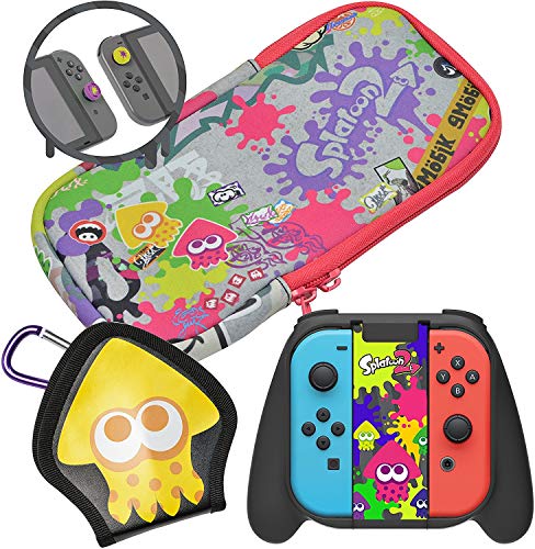 HORI Splatoon 2 Deluxe Splat Pack with Squid Trigger Grip Officially Licensed – Nintendo Switch,Case