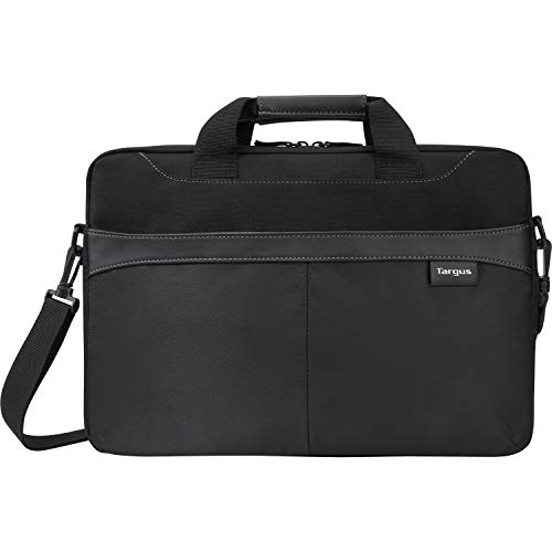 Targus Laptop Bag Slim Briefcase for Laptops up to 15.6-inches Over-the-shoulder Laptop Bag Men Women Travel Laptop Bag for 12 13 14 & 15 inch Dell HP Lenovo Apple and Microsoft Laptops Black (TSS898)
