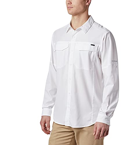 Columbia Men’s Silver Ridge Lite Long Sleeve Shirt, White, 1X