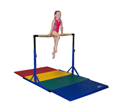Team Sports Gymnastics Horizontal High Bar -Blue Paint, 100 lbs. Weight Limit (mat not Included)
