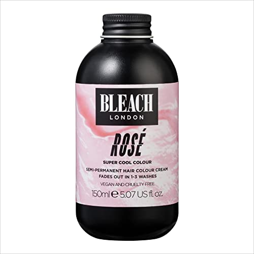 BLEACH LONDON Rose Color – Semi-Permanent Pastel Pink, Temporary Hair Color Cream, Vegan, Cruelty Free, Temporary Hair Color Cream 5.07 fl oz