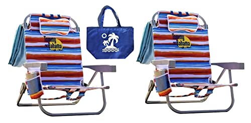 Tommy Bahama 2 Backpack Beach Chairs 2016 / Red