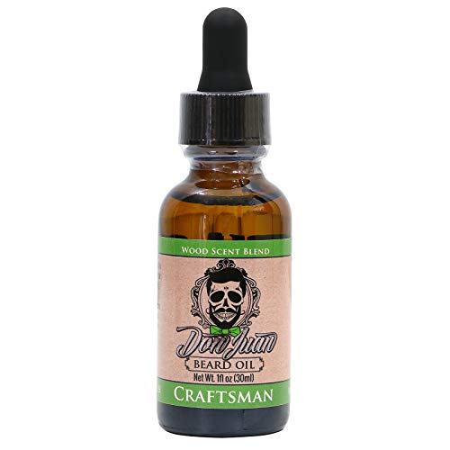 Don Juan 100% Organic Craftsman Beard Oil and Conditioner Scented with Cedarwood, Pine, and Cypress Oil, 1 Fluid Ounce