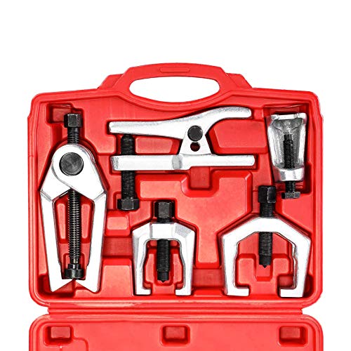 OMT 5-in-1 Ball Joint Separator, Pitman Arm Puller, Tie Rod End Tool Set for Front End Service, Splitter Removal Kit (RD06)