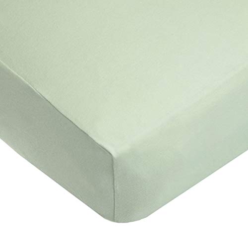TL Care 100% Cotton Jersey Knit Fitted Crib Sheet for Standard Crib and Toddler Mattresses, Celery, 28 x 52, for Boys and Girls