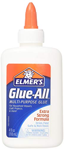 Elmer’s Glue-All Multi-Purpose Glue, 4 Ounces, White (E1322) – 2 Pack