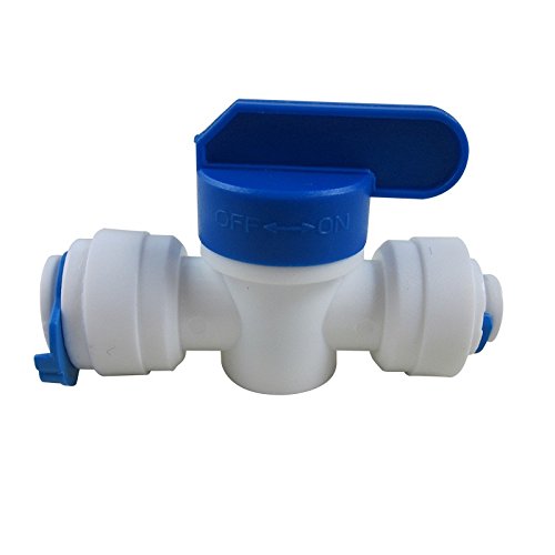 TmallTech 3/8″x1/4″ Tube Ball Valve Quick Connect Shut Off for RO Water Reverse Osmosis