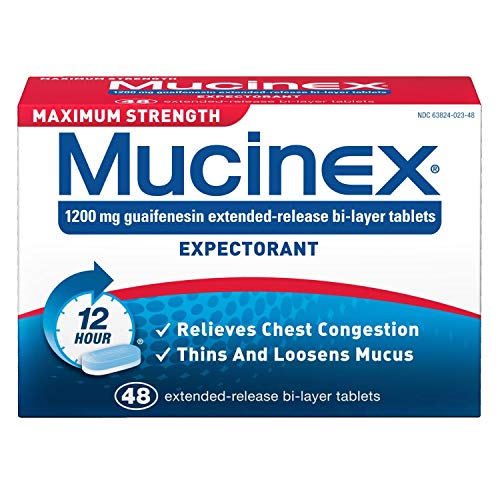 Mucinex Expectorant – Maximum Strength – 48 ct.