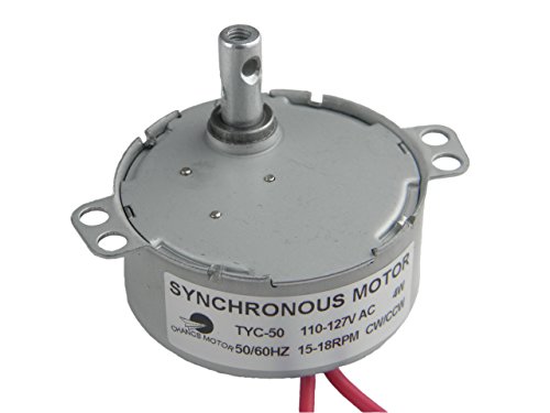 CHANCS TYC-50 Synchronous Motor Cup Turners for Tumblers 110V AC 15-18RPM CW/CCW 4W for Electric Fireplace