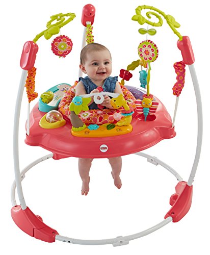 Fisher-Price Baby Bouncer Pink Petals Jumperoo Activity Center with Music Lights Sounds and Developmental Toys | The Storepaperoomates Retail Market - Fast Affordable Shopping