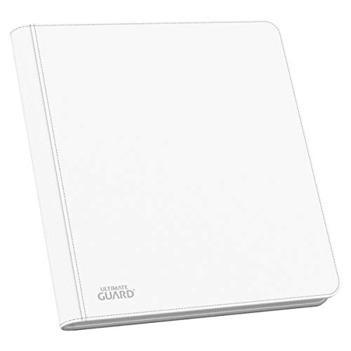 Ultimate Guard XenoSkin Quadrow Zipfolio 12 Pocket Card Storage Binder Portfolio White
