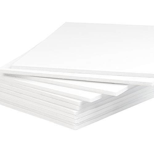 MBC Mat Board Center, Pack of 10, Foam Boards, 11×14 (Many Sizes Available) 1/8″ Thick, White Foam Boards (Acid-Free)