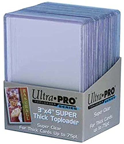2 Ultra Pro 75pt Top Loader Packs 25ct (50 Total Toploaders) 81347-75 Pt for Thick Cards