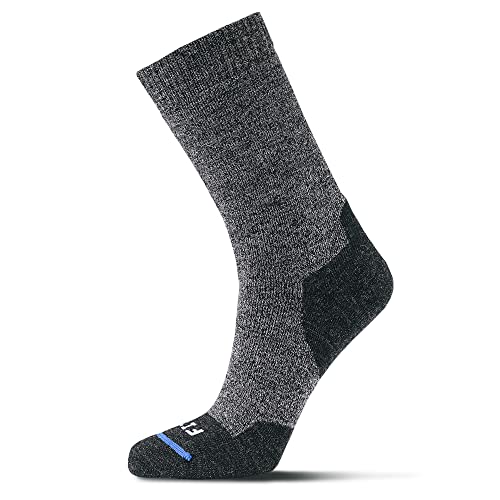 FITS Medium Hiker – Crew: Essential Hiking Socks, Coal, XL