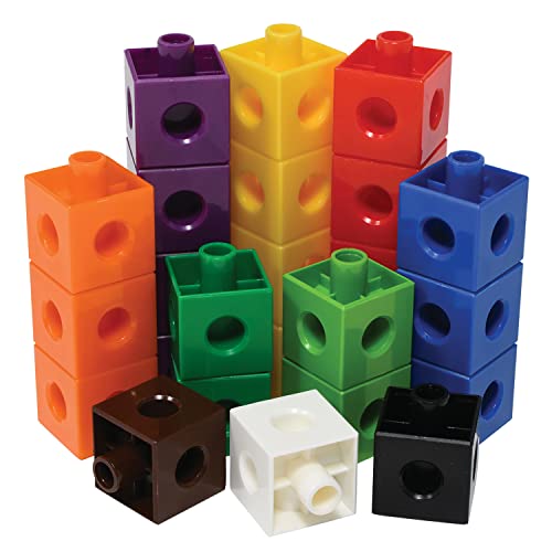 edxeducation Linking Cubes – Set of 100 – Math Manipulatives for Construction and Early Math – For Preschoolers 3+ and Elementary Students