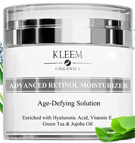 Pure Anti-Wrinkle Face & Neck Retinol Cream with Hyaluronic Acid – Premium Anti-Aging Face Moisturizer – Anti Aging Firming Facial Cream to Reduce Wrinkles, Dark Spots, Fine Lines, Sun Damage – 1.7 Oz