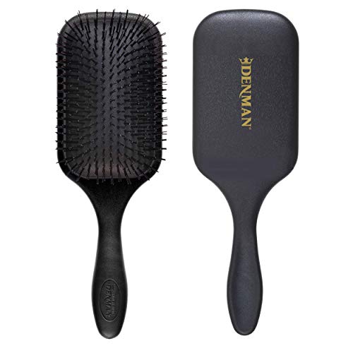 Denman Tangle Tamer Ultra (Black) Detangling Paddle Brush For Curly Hair And Black Natural Hair – use with both Wet & Dry Hair, D90L
