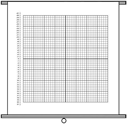 Geyer Instructional Products 250510 Coordinate Graph Chart, Pull Down, Write-On/Wipe-Off (Dry-Erase), 1″ Grid for Vertical Number Scale