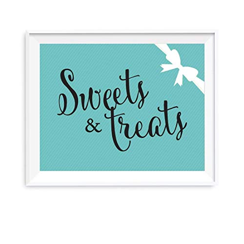 Andaz Press Bride & Co. Collection, Sweets and Treats Candy Dessert Buffet Party Sign, 8.5×11-inch, 1-pack, For Bridal Shower, Engagement, Wedding Event Decorations