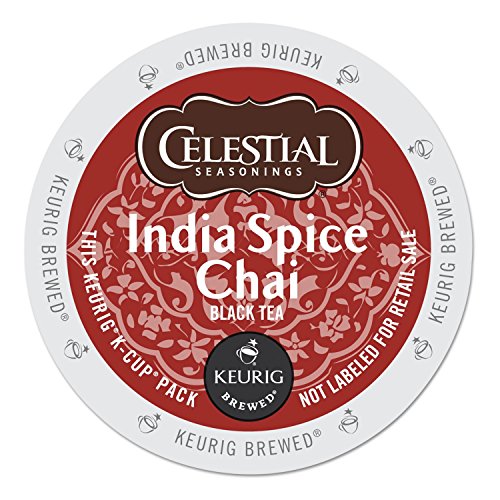 Celestial Seasonings 14738Ct India Spice Chai Tea K-Cups, 96/Carton