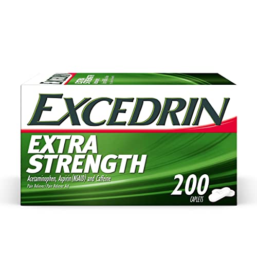 Excedrin Extra Strength Pain Relief Caplets For Headache Relief, Temporarily Relieves Minor Aches And Pains Due To Headache – 200 Count