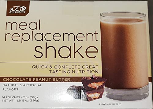AdvoCare Meal Replacement Shake – Protein Shakes for Weight Loss – Chocolate Peanut Butter – 14 Pouches