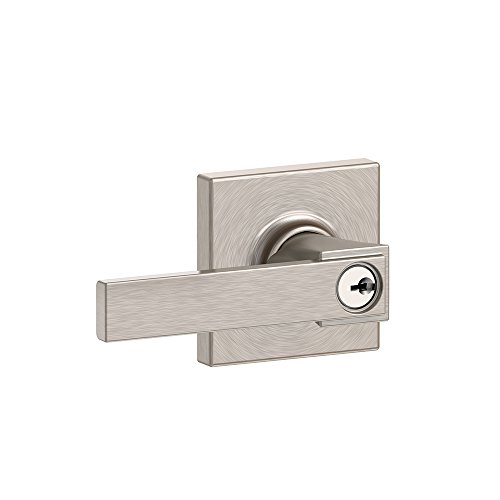 Schlage F51A NBK 619 COL Northbrook Lever with Collins Trim, Satin Nickel