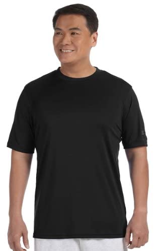 Champion Men’s Short Sleeve Double Dry Performance T-Shirt, Black, Small