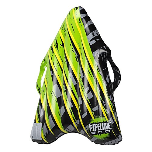 Pipeline SNO Lazer Sled Inflatable 1 Person Snow Tube Sled with 2 Grip Handles, 36” Inch Length