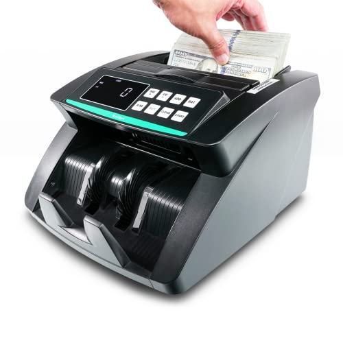 Kolibri Money Counter Machine – 1,500 bills per min, advanced counterfeit detection, set up in minutes, Add and Batch Modes, Cash Counter with LCD Display,3-year warranty – 24/7 US customer support