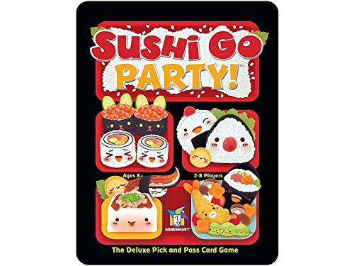 Sushi Go Party! – The Deluxe Pick & Pass Card Game by Gamewright, Multicolored