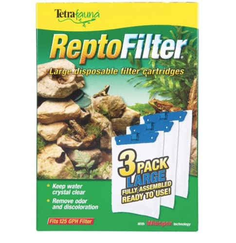 Tetra ReptoFilter Filter Cartridges, Large – 12 Total Cartridges (4 Packs with 3 per Pack)