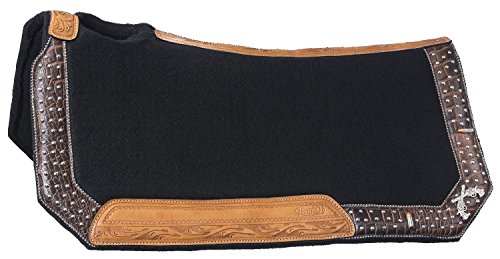 Tough 1 Pistol Annie Collection Saddle Pad, Brown Alligator Overlay, 28 x 30