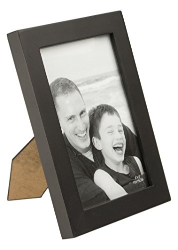 Displays2go EPF46BKM1 Black Wood Photo Frames for Prints, 4 x 6