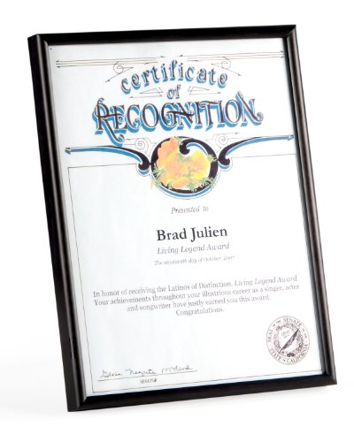 Displays2go PFA10BK811 Document and Certificate Frames (Set of 4), 8.5 x 11,