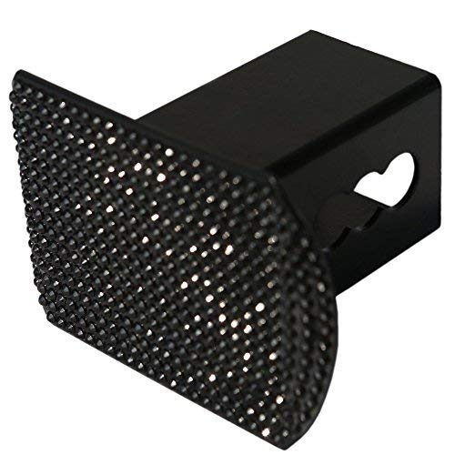 Diamond Crystal Rhinestone Trailer Metal Hitch Cover Fits 2″ Receivers New (Square, Black)