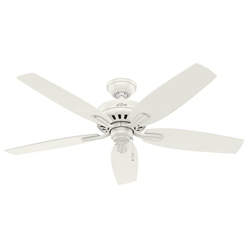 Hunter Fan Company, 53322, 52 inch Newsome Fresh White Indoor / Outdoor Ceiling Fan and Pull Chain
