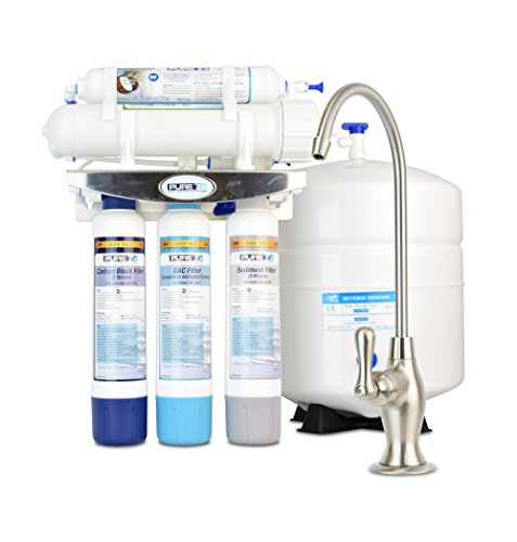 PureT E3RO550-EZ Slim Reverse Osmosis Water Filter System – 50 Gallons Per Day