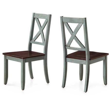 Sturdy Better Homes and Gardens Maddox Crossing Dining Chair, Blue, Set of 2