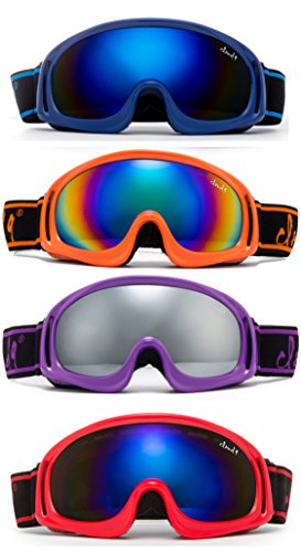 Kids Snow Goggles Anti-Fog Dual PC Lens UV400 Snowboarding Ski Goggles 1 Pair