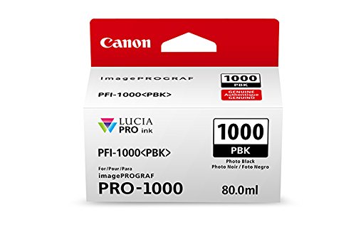 Canon 0546C002 CanonInk Lucia PRO PFI-1000 Photo Black Individual Ink Tank