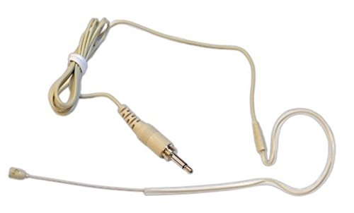 Weymic® Tan 3.5mm Screw Single Ear Hook for Wireless Headset Microphone System -stealth Skin Color Earhook