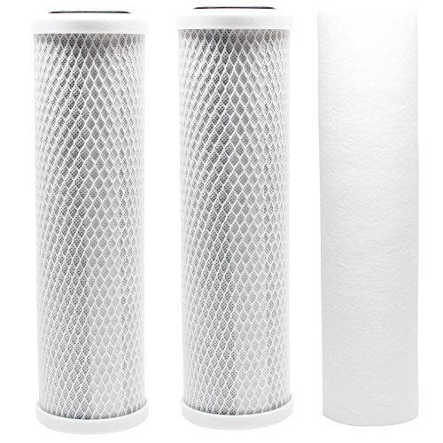 Replacement Filter Kit Compatible with Krystal Pure KR10 RO System – Includes Carbon Block Filters & Polypropylene Sediment Filter – Denali Pure Brand
