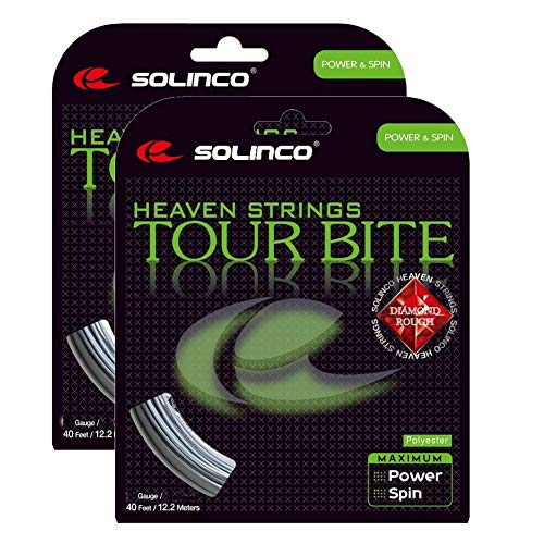 Solinco Tour Bite Diamond Rough 17 g 1.20 mm Tennis String – 2 Packs