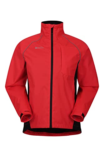 Mountain Warehouse Adrenaline Mens Waterproof Cycling Jacket Red Small