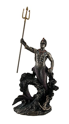 Veronese Design Olokun Owner of The Deep Sea Bronze Finish Statue