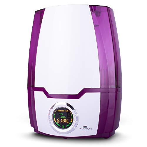 Air Innovations MH-505 Cool Mist Digital Humidifier 1.37 Gallons for Large Rooms Up to 400 Square Feet (Purple)