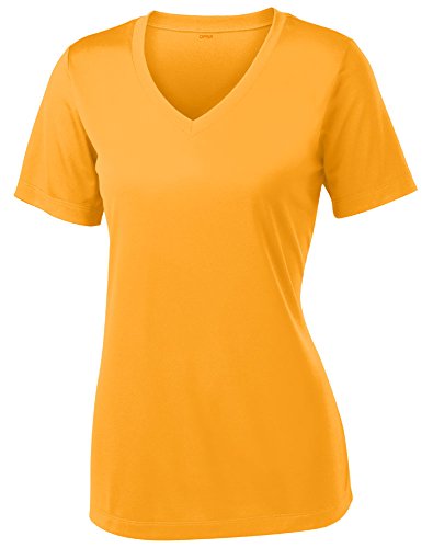 Opna Women’s Short Sleeve Moisture Wicking Athletic Shirt, X-Large, Gold