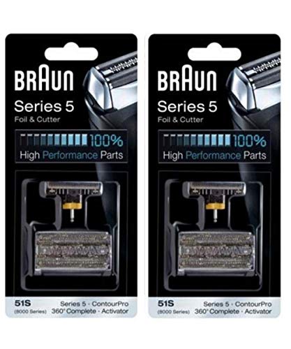Braun Series 5 Combi 51s Foil And Cutter Replacement (Formerly 8000 360 Complete Or Activator), Super Size Value Package 2- Replacements by Braun